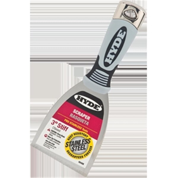 Hyde Industrial Blade Solutions 6408 3 in. Pro Stainless Stiff Scraper Hammer Head 79423064081 - main